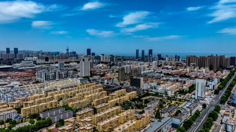 中国山东省日照市城区高楼大厦建筑