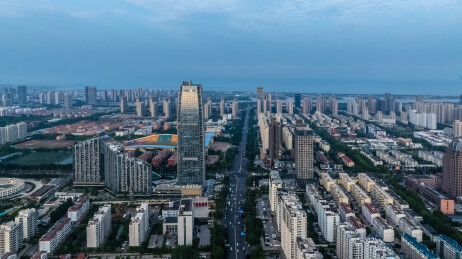 中国山东省日照市城区高楼大厦建筑