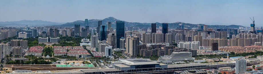 中国山东省日照市城区高楼大厦建筑