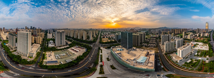 中国江苏省连云港市赣榆区VR全景高楼建筑