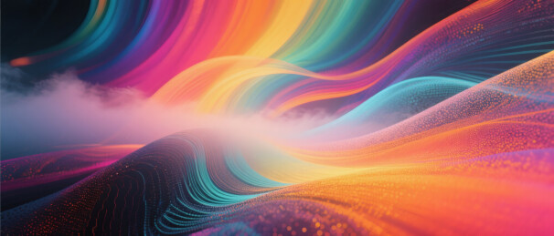 彩虹流线唯美背景素材
