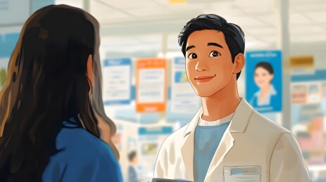 明亮的客服中心内热情服务的场景