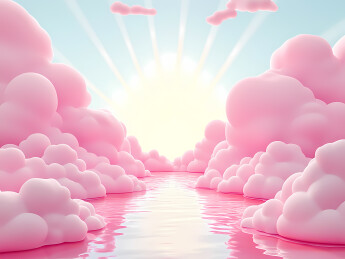 粉嫩梦幻的3D景观