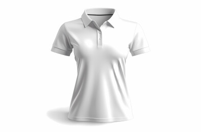 空白白色女式高尔夫衫样衣