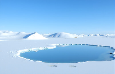 极地冰雪湖泊风光