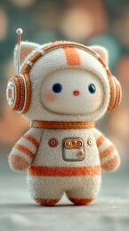 萌趣宇航喵可爱潮玩设计