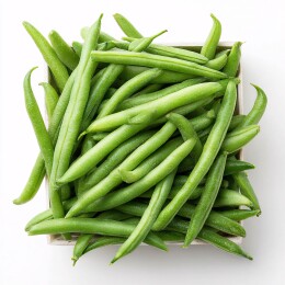 盒装新鲜青豆摄影图