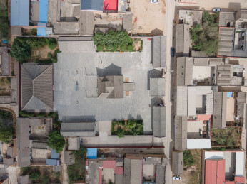 山西运城万荣稷王庙无人机鸟瞰 