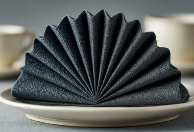 黑色薄饼精致摆盘