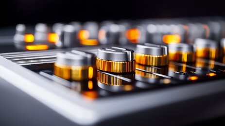 音频旋钮金属感调音台场景