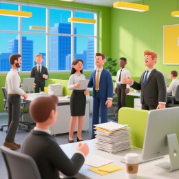 职场生活写照：C4D 3D卡通风格