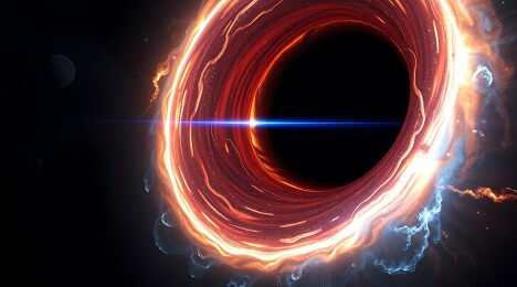 宇宙黑洞吞噬星辰