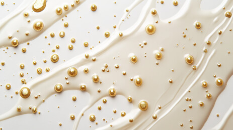 白色背景下的气泡特写镜头