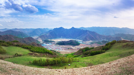 吉林长白县群山的风光