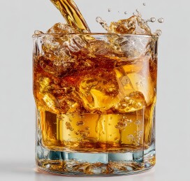 琥珀烈酒加冰特饮