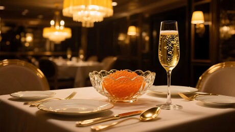 鱼子酱晚宴特写