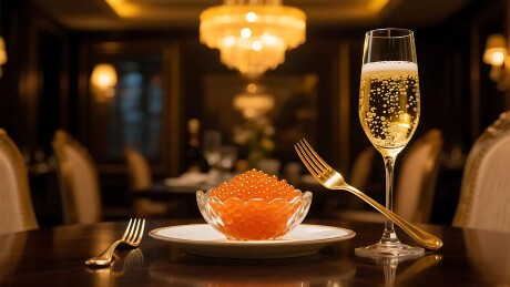 鱼子酱晚宴特写