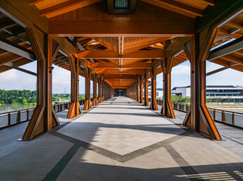 长三角一体化示范区水乡客厅方厅水院步行桥