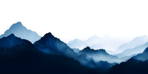 水墨山峦图