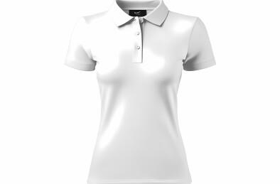 空白白色女式高尔夫衫样衣