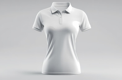 空白白色女式高尔夫衫样衣