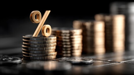 利率与硬币的金融象征