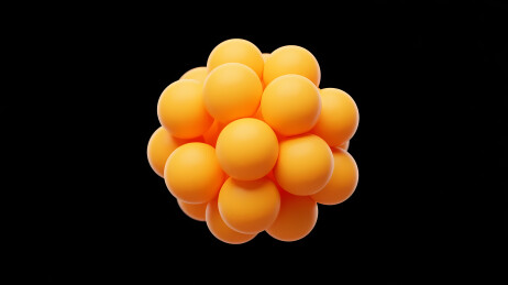 黑色背景橙色小球