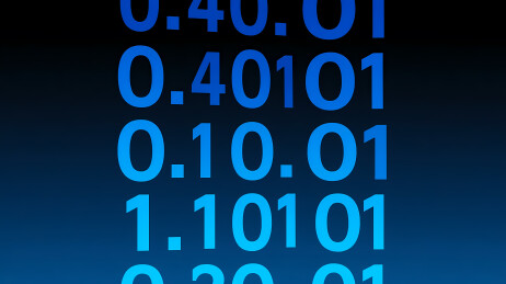 蓝色数字序列排列