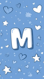 童趣字母M背景图