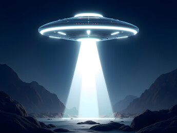 外星人飞船UFO的三维渲染