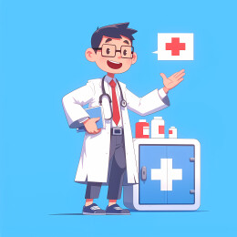 卡通医生守护健康