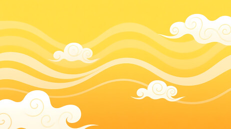 黄色橙色卷云天空