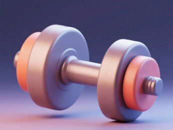 哑铃亮色健身场景
