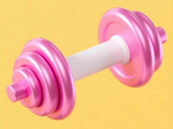 哑铃亮色健身场景