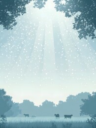 晨光中苏醒的草原