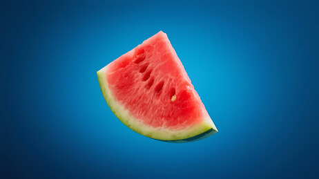 鲜艳西瓜深蓝背景