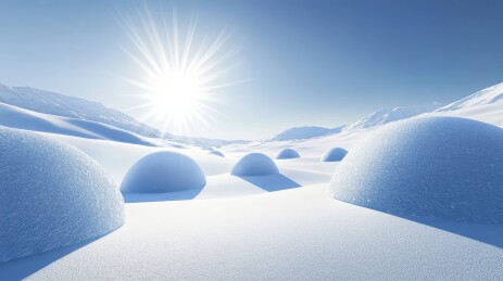 雪地与明媚阳光