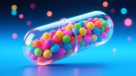 彩色小球透明胶囊