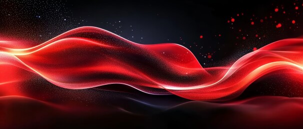 红绸光带动感背景场景