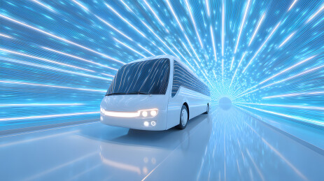 未来科技感高速巴士隧道