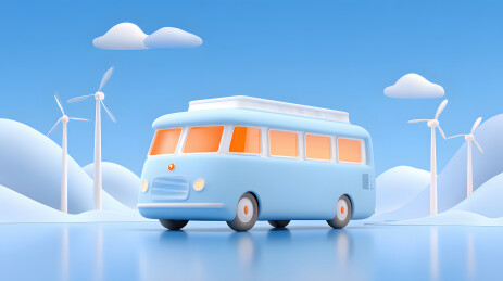 新能源巴士与风力发电
