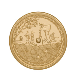 金代山水人物故事纹铜镜