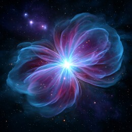 宇宙星云花朵状爆发