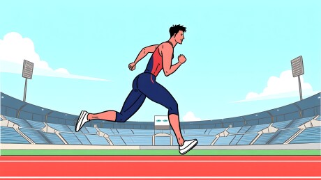 田径赛跑运动员冲刺