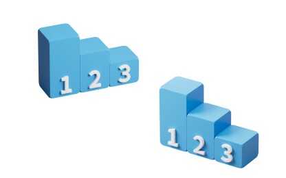 立方体柱状名次台阶三维渲染