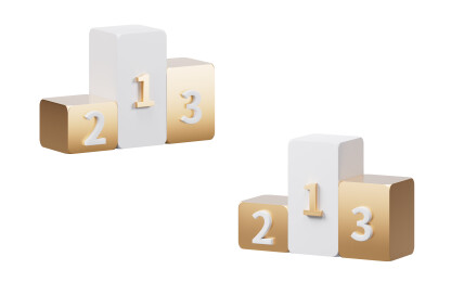 立方体柱状名次台阶三维渲染