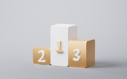 立方体柱状名次台阶三维渲染