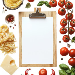 空白食谱夹及配料