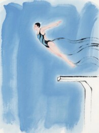 跳水选手简约感跳水场景