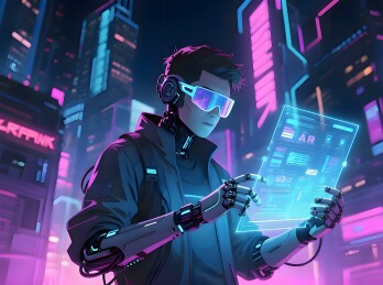互联网科技悬浮触屏